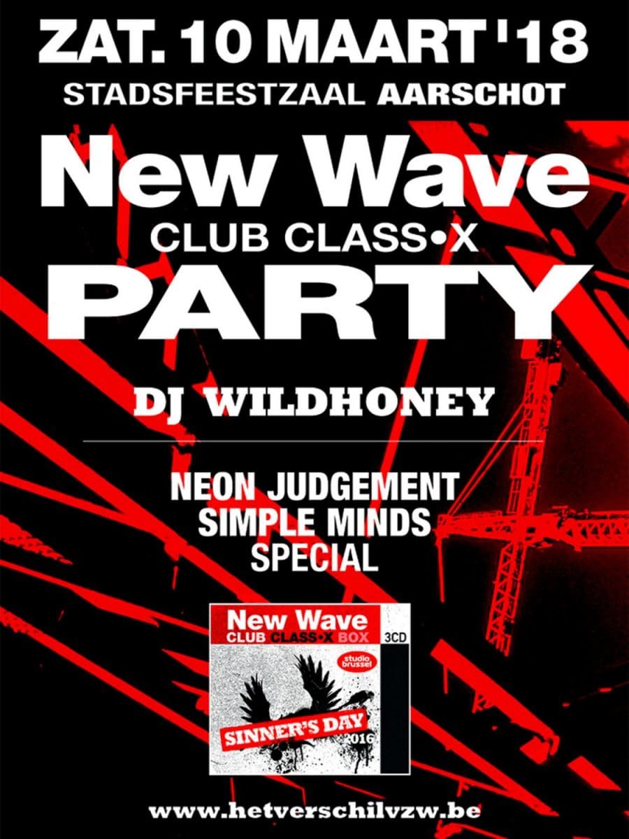 Give-away time: free tickets for the annual massive New Wave Club Class-X Party in Aarschot (BE)