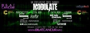 Beat:Cancer Live in the UK - electronic / industrial / noise concerts in aid of cancer research UK