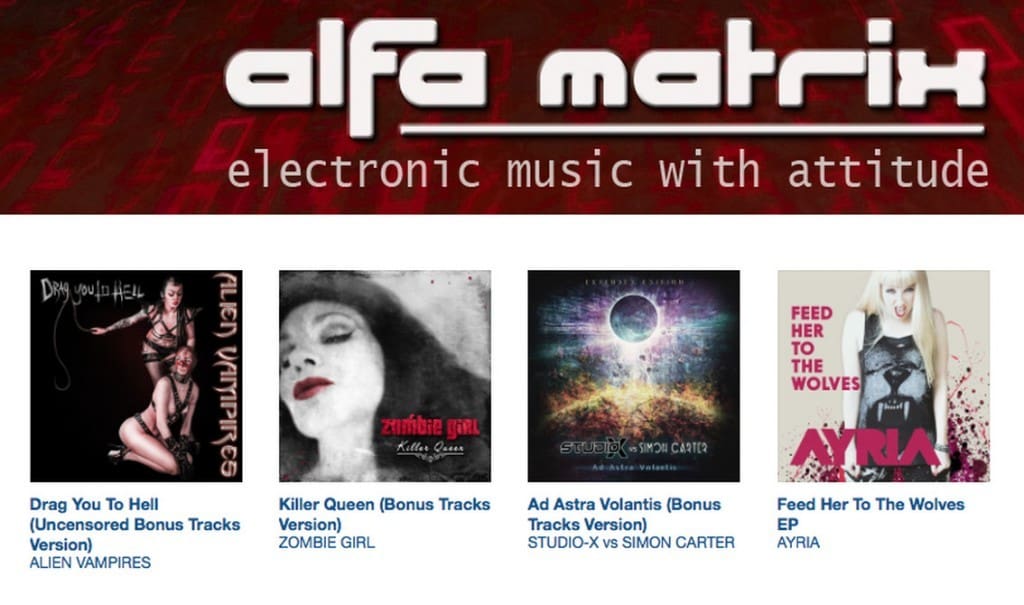 Get your 50% reduction code for all releases on the Alfa Matrix Bandcamp page!