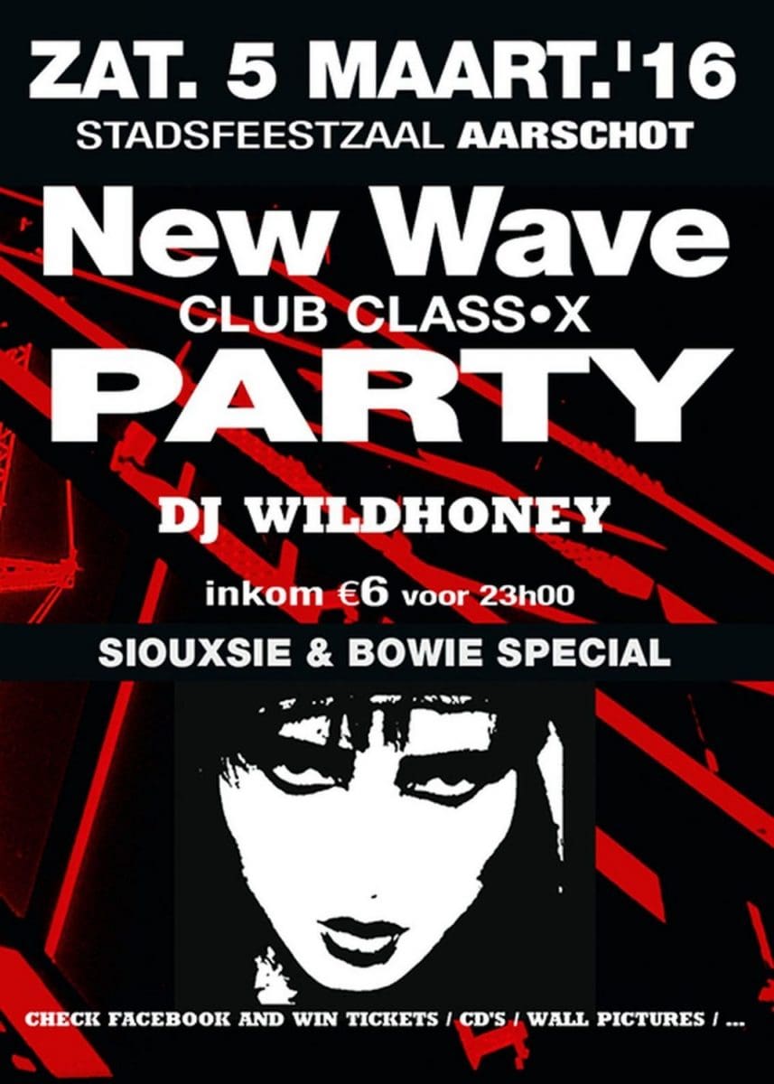 10 tickets to win via Side-Line for New Wave Club Class-X Party in Aarschot (March 5, 2016)