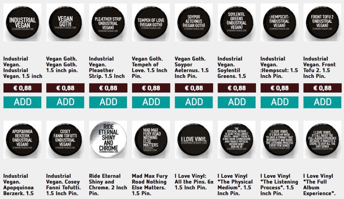 Plenty of industrial music pins available, get yours now!