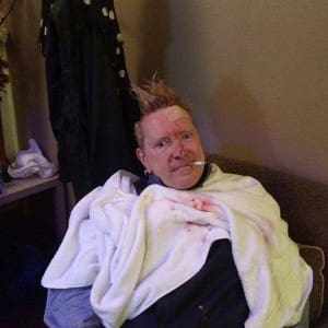 Glass attack on John Lydon (PiL) in Chile