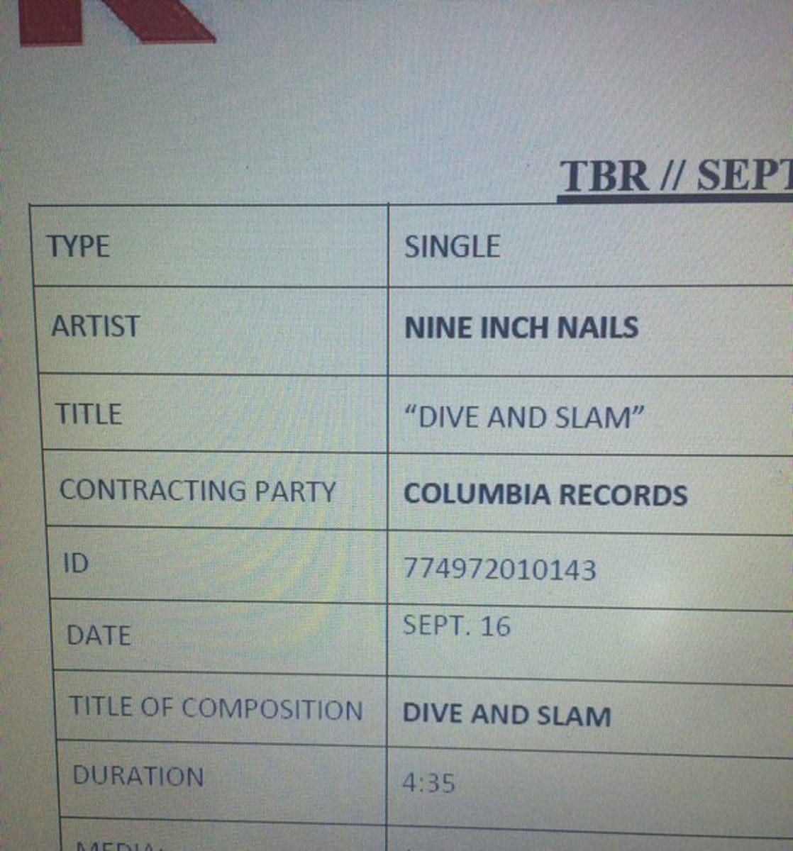 New Nine Inch Nails (promo) single expected in September (if Discog is correct that is)