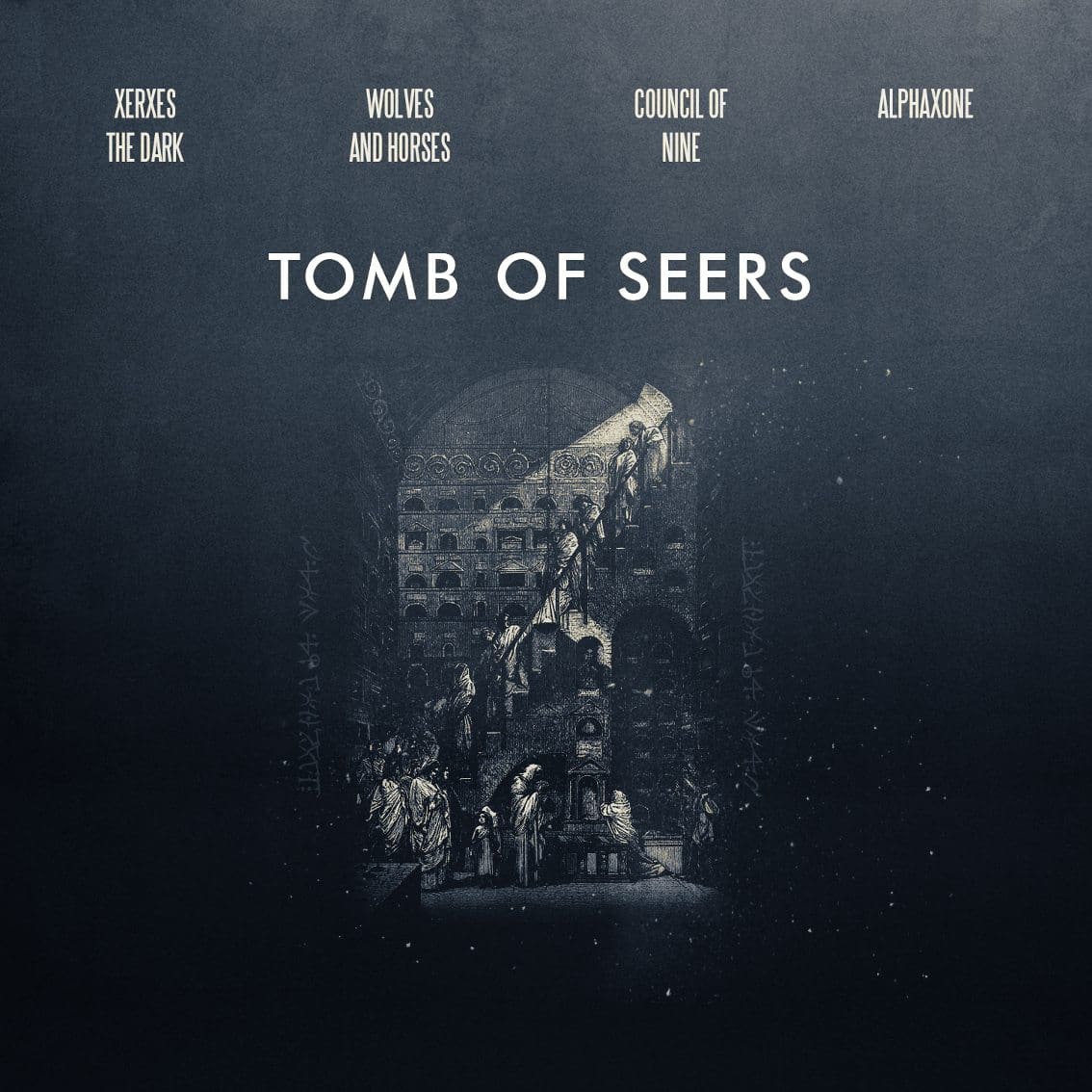'Tomb of Seers' out on Cryo Chamber, powered by the 4 ambient acts Council of Nine, Alphaxone, Xerxes The Dark and Wolves and Horses - listen to it now!