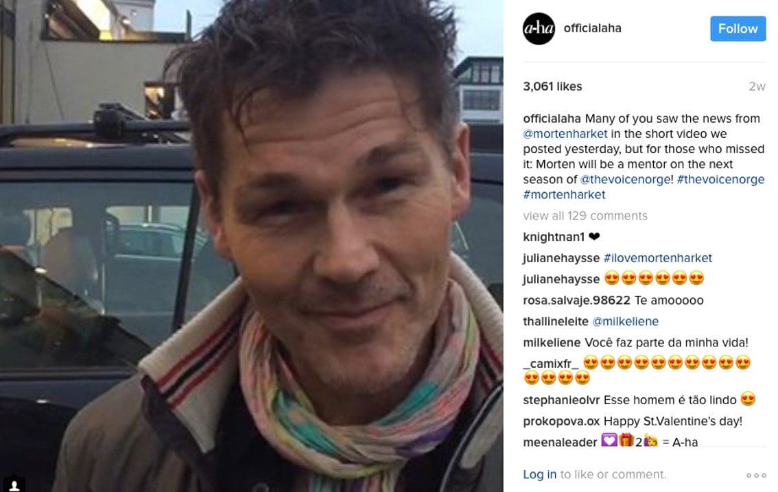 a-ha's frontman Morten Harket will be a mentor on the popular TV show 'The Voice'
