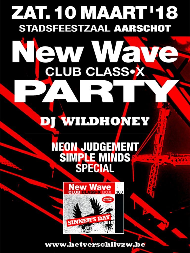 Give-away time: free tickets for the annual massive New Wave Club Class-X Party in Aarschot (BE)
