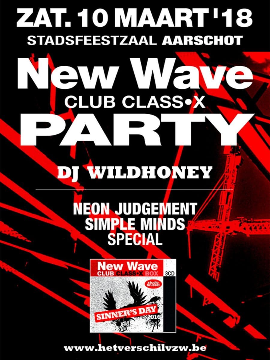 Give-away time: free tickets for the annual massive New Wave Club Class-X Party in Aarschot (BE)