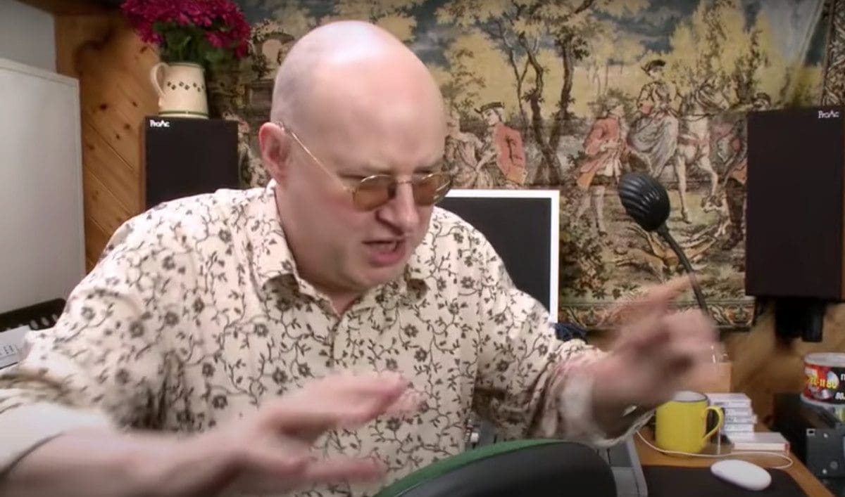 XTC's Andy Partridge pop ups behind the production buttons for Darling Boy's 'Breaking Into Forever' single