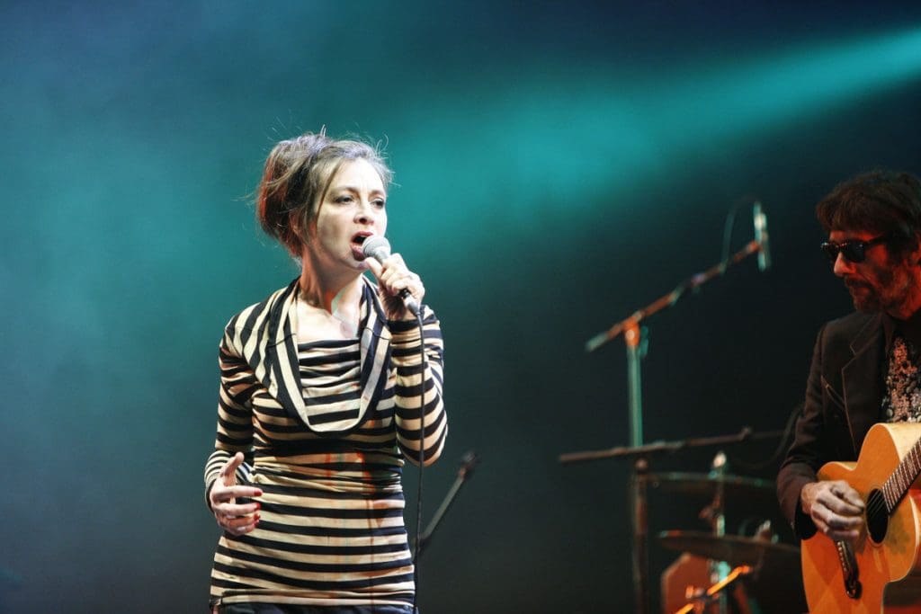 French singer Catherine Ringer (Les Rita Mitsouko) looses consciousness in the middle of a concert