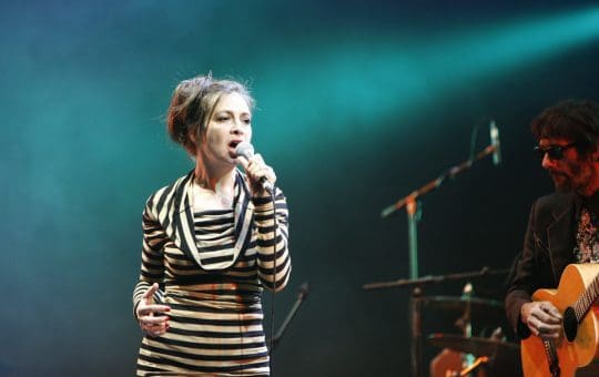 French singer Catherine Ringer (Les Rita Mitsouko) looses consciousness in the middle of a concert