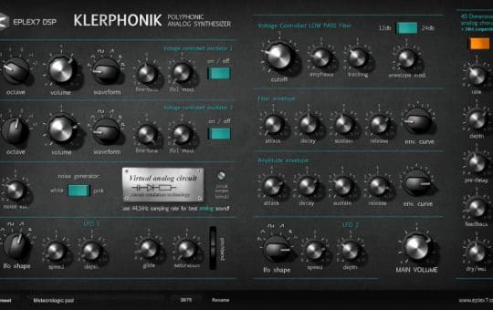 Eplex7 DSP releases Klerphonik polyphonic analog synthesizer with world’s first time capsule technology