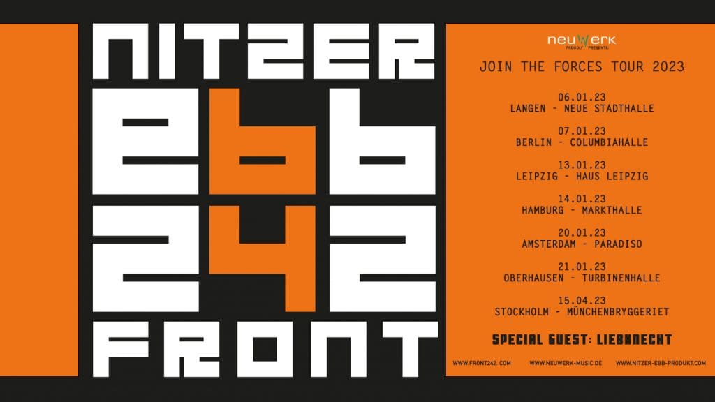 Front 242 and Nitzer Ebb announce 'Join The Forces Tour 2023'