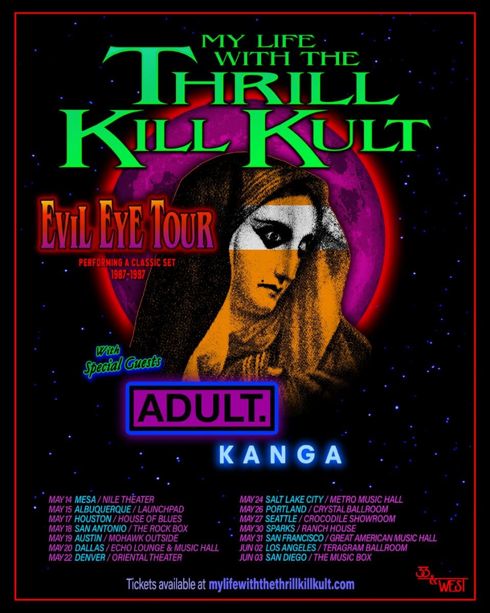 My Life With The Thrill Kill Kult announces spring 2023, 'Evil Eye Tour' with special guests Adult. And Kanga