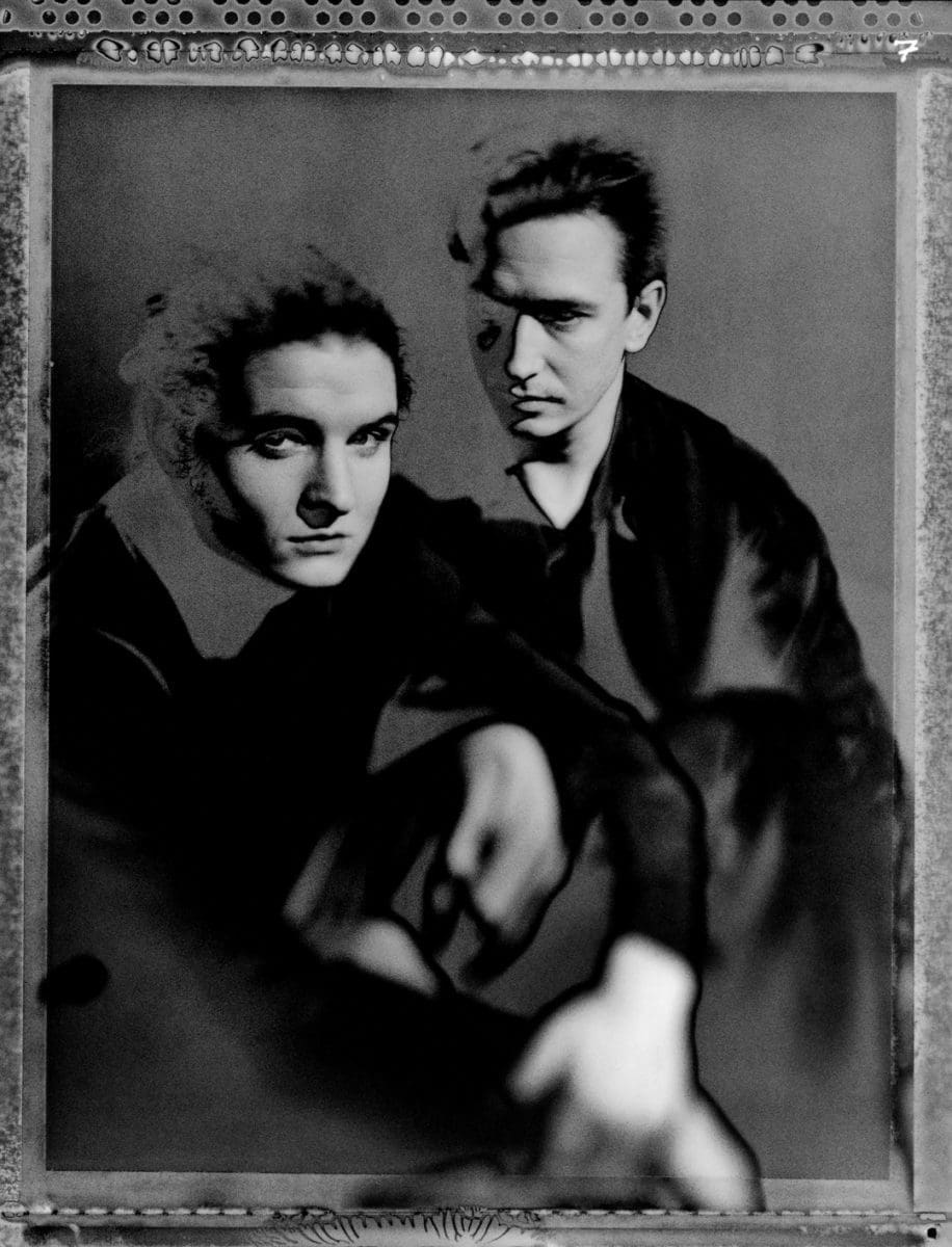 Previously unpublished promo photo Recoil pops online feat. Alan Wilder and Douglas McCarthy from Nitzer Ebb