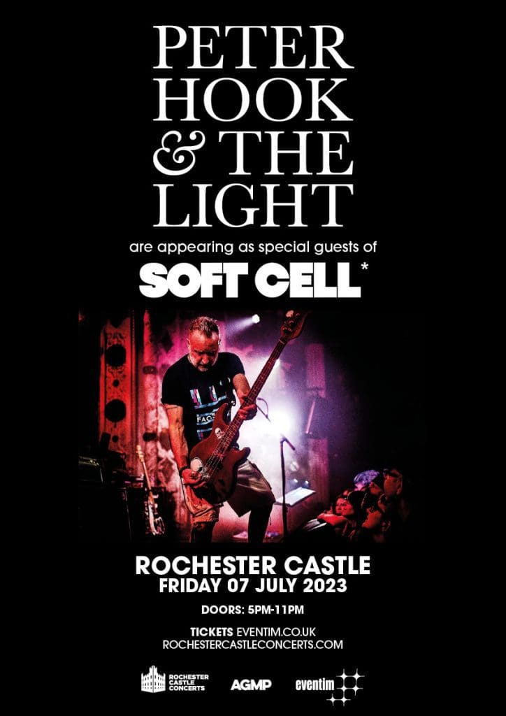 Peter Hook & The Light special guests for Soft Cell concert in Kent (UK) on Friday 7th July 2023