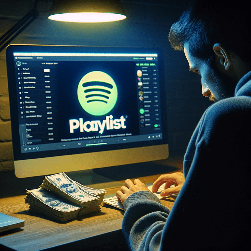 Corrupt playlist curators or how to fake it big on Spotify