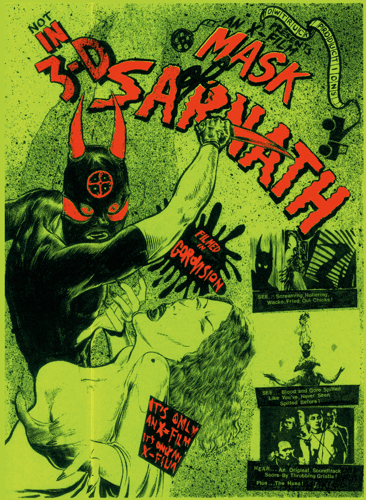 Vibrant retro horror movie poster art.